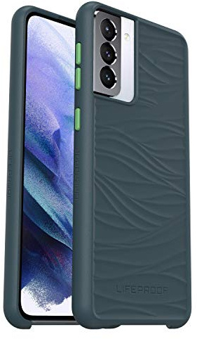 LifeProof Wake Hülle für Samsung Galaxy S21+ 5G, stoßfest, Sturzschutz bis 2 Meter, schlanke schützende Hülle, Nachhaltig hergestellt aus recyceltem Ozeanplastik, Grau