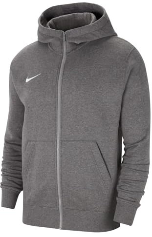 Nike Jungen Park 20 Kapuzenjacke, Kohle Heathr / Weiss, S EU