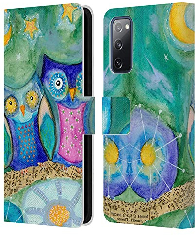 Head Case Designs Offiziell Zugelassen Wyanne Der Nacht Vergehen Eule Leder Brieftaschen Handyhülle Hülle Huelle kompatibel mit Samsung Galaxy S20 FE / 5G