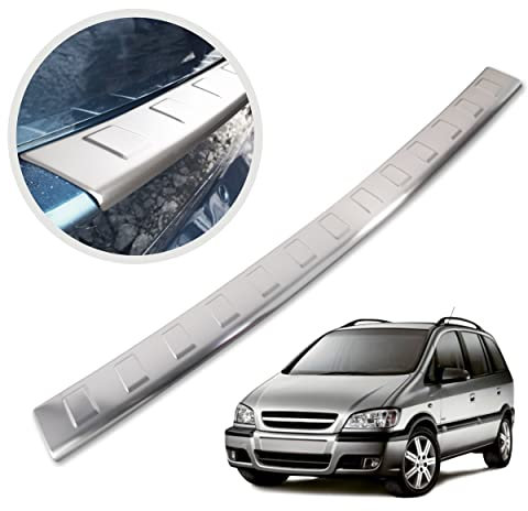 CHROMEMASTER | Ladekantenschutz Stoßstangenschutz | Kompatibel mit Opel Zafira B 2005-2011; Gebürsteter Edelstahl, Silber Matt; Unsere Lackschutzleiste Sichert den Heckstoßfänger vor Kratzern