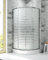 ECOLAM® Duschkabine Duschabtrennung Dusche Fris 90 x 90 x 190 cm Vielterkreis Schiebetür R 55 Echtglas Milchglas gemustert ESG verchromt Silikon