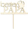 Cake Topper mit Spruch 'Bester Papa' personalisiert - Naturholz oder Acrylglas Tortendeko Kuchendeko Torte, Motiv: bester Papa-2, Material: Birke Multiplex