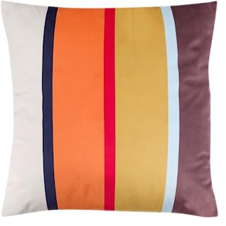 REMEMBER Kissen Zaza Square - quadratisch- 45 x 45 cm - samtweich - Gestreiftes Kissen