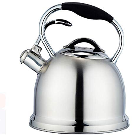 Whistling Kettle Haushalts Whistle Kessel Milch Weiß 304 Edelstahl -Stahl -Ring -Topf -Gasherde -Induktionskocher Universal 3 Liga Kapazität Edelstahl 3L