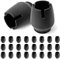 Kit de 24 protège-Pieds de chaises, pour Pieds de chaises Ronds de Ø 17-21 mm, en Noir, protège-Pieds de chaises sans vis, ni Clou, ni Colle, Chaussettes pour Pieds de chaises en stratifié