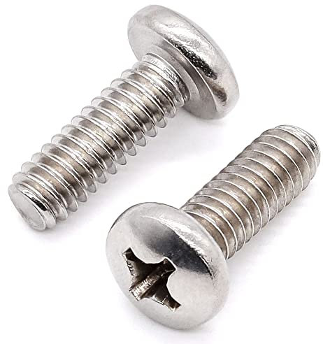 M4-0,7 x 16 mm (80 pièces) Vis à métaux à tête cylindrique en acier inoxydable 304 18/46, filetage complet, vis TV, boulons de connexion, entraînement Phillps à tête ronde