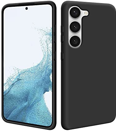 HSP Case for Samsung Galaxy S23 5G [Sustainable Bio Plastic] Cell Phone Case | Biodegradable Recyclable | Wheat Straw TPU Case Protective Cover | Environmentally Friendly Exact Matt | Black