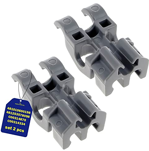 2 Piezas Rodamientos para Bandeja Inferior Lavavajillas 481010600198 481253578098 C00314875 C00314334 para Whirlpool para Ignis para Bauknecht Repuestos para Lavavajillas Garantía 10 Años - MONTERAL
