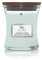 WoodWick Scented Candle Mini Sagewood & Seagrass - 8 cm/ø 7 cm - Scented Candle in Glass - Wooden Wick