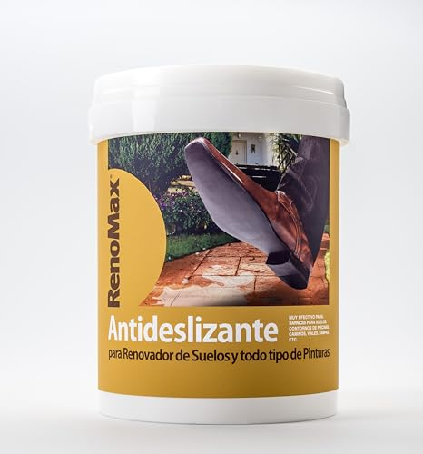 Renomax - Aditivo Antideslizante en Polvo | Suplemento Suelo Antideslizante Seguro, Fácil de Usar, Certificado C3 | Compatible con Resinas al Agua, al Disolvente, Barnices y Pinturas | 1000gr