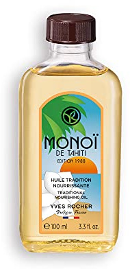 Yves Rocher Monoï - Olio per la cura tradizionale, 100 ml, olio idratante nutriente per pelle e capelli con profumo estivo