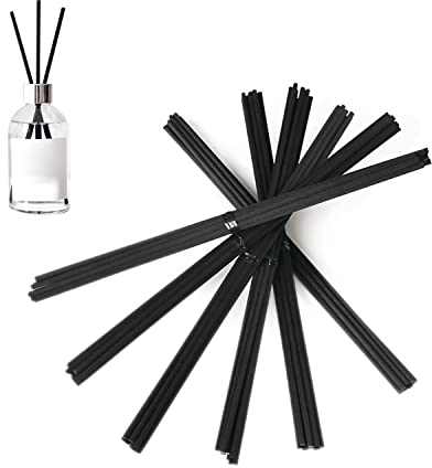 100 Schwarze Aromatherapie-Sticks, feuerfreie Aromatherapie-flüchtige Sticks, Duft-ätherische Öl-Diffusor-Sticks, Parfüm-Diffusor-Sticks, geeignet für Hotels, Zimmer, Toiletten, Büros