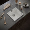 Excel Home Kitchen Sink with Strainer & Overflow - Luxurious Single Bowl Kitchen Sinks Made of Pressed Material - Scratch Resistant & Simple to Keep Clean – Hygienic & Sound Absorbing (Gloss White)
