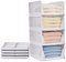 Yidaxing Organizer Armadio Cassettiere, Set di 4 Organizer Pieghevole Impilabili in Plastica per Armadio per Vestiti, Camera da letto, Casa, Cucina, Bagno, Bianco (43 x 33 x 72cm)