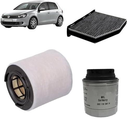 Kit 3 filtri tagliando Originali per Volkswagen Golf 6 VI 1.4 TSI