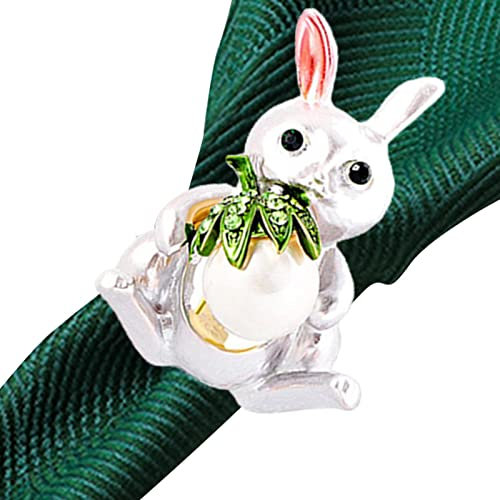 SOYDAN mit Osterhase | Schnallen für Hasenringe - Ostertischdekoration, Serviettenhalter für Geburtstagsfeiern, Bankette
