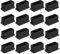 QUARKZMAN 16Pcs Embouts de Pieds de Chaise Carrés en PVC, 50mm x 20mm OD, Noirs, pour Protéger Les Pieds de Meubles, Les Tables et Les Sols