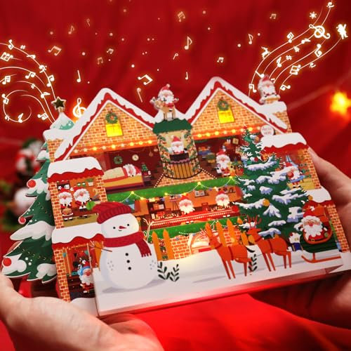 FITMITE Weihnachtskarte mit Santa's Cottage Motiv