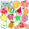 12 Stück Obst Antistressball, Kühlkissen für Kinder Erwachsene, Kühlpads Kinder Stress Bälle, Quetschball Anti Stress Spielzeug, Anti Stress Bälle Stressball Erwachsene, Wasserperlen für Kinder