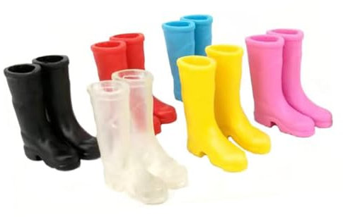 MUSISALY 6 Paare kleines Hauszubehör Mini-Hausstiefel-Modelle Feen Garten Puppenstubenschuhe Miniaturen Miniature Shoes Mini House Decor Miniatur Schuhe simulierte Minischuhe Plastik