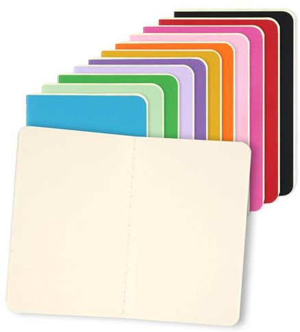 Hopton Notizblock A6 Blanko, 12 Farben Notizbuch Klein, Tragbares Schulhefte 14 cm x 9 cm, Klein Notizheft mit Softcover für Journal Notizen Skizzieren Malen Schreiben