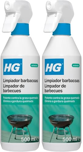 HG Súper Limpiador Barbacoas en Spray para la Grasa Incrustada, 500 ml (Paquete de 2)