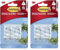 Command Medium Hook, Pack of 4 Hooks and 4 Adhesive Strips, Transparent - Damage Free Hanging - Holds up to 900g