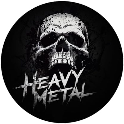 Heavy Metal Totenkopf Magnet Heavy-Metal Look grungig verwittert mit Mustern Skull Rocker