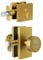 HIEMEY Antique Brass Door Knob with Deadbolt, Single Cylinder Deadbolt and Door Knob Set