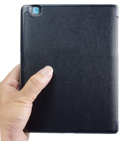 jiajieCase Custer Étui pour Kobo Aura H2O Edition 2 (modèle : N867), ultra mince PU cuir coque rigide pour Kobo Aura H2O Edition 2 (noir)