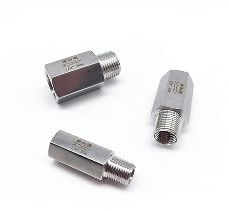 ZBORAVPIX Clapet Anti-Retour unidirectionnel Horizontal à FI Clapet Anti-Retour unidirectionnel en Acier Inoxydable 304, Filetage mâle vers Femelle 1/8-1 Pouce(Outside in and Out,1 inch)