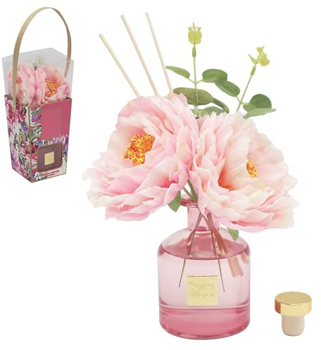 Lesser & Pavey Desire Aroma Pink Peony Reed Diffuser 200ml | Air freshener, aromatherapy, stress relief, thoughtful gift