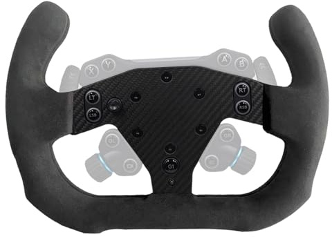 Benshuuk 12 Inch Motorsport For Logitech G RS50 System or Pro SIM Racing Wheel;Supper lightweight Real Carbon Fiber Suede Compatible with Logitech G RS On Xbox Series X/S PS4/PS5 PC Wheel Hub
