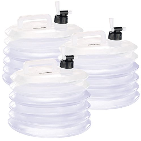 3 bidons à eau pliables pour le camping / jardinage - 15 L [Semptec]