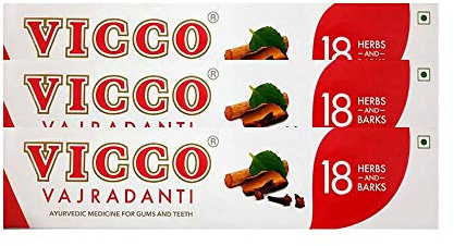 Vicco Vajradanti Toothpaste 100gm Ayurvedic for Gum and Teeth (Pack of 3)