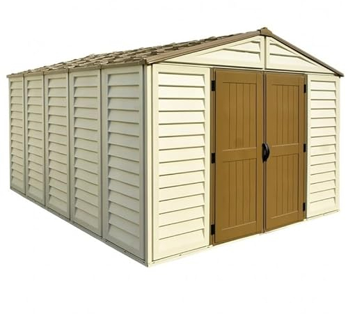 WoodBrige Plus Gartenhaus aus PVC, 325 x 398 cm, Beige und Braun