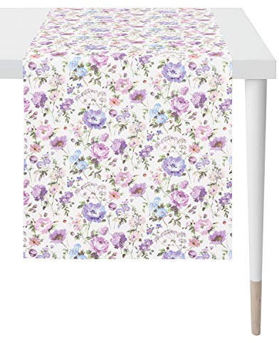 APELT Tischdecke Millefleur Mauve, Tischläufer 48x140 cm