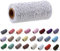 100 Yard/2 mm Baumwollseil, bunt, Handwerk, Kordel zum Stricken, für Geschenkverpackungen, Handwerk (Silberfaden und Weiß)