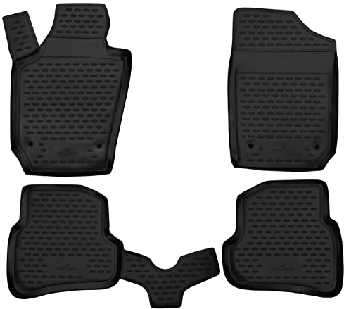 WALSER XTR Gummi Fussmatten Auto für Seat Ibiza 4 ST (6J8, 6P8) 2010-2016, 100% passgenaue Auto Fußmatten, robuste Universal Fußmatte Auto, Gummimatten Auto, Auto Fussmatten Gummi