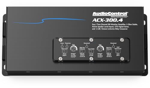 AudioControl ACX-300.4 Powersports / Marine All Weather 4-Channel Amplifier - (4 x 75 watts @ 2 ohms) & (4 x 50 watts @ 4 ohms)