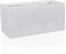 IDEALIST 85cm Large Trough | White Reinforced Stone Rectangle Plant Pot | Garden Planters with Drainage Holes L85 W26 H41 cm, 60 litres