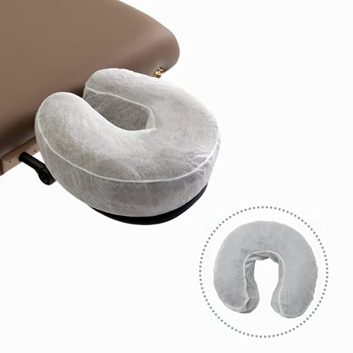 50 Stück Massage Einweg Kopfstützen Abdeckungen Atmungsaktive Einweg Kopfstützenbezug für Massageliegen, Schönheitssalon Bett Bezug für Kopfstütze Professioneller Massageliegen (36 x 33 cm, Weiß)