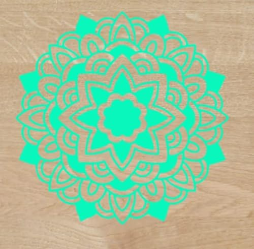 Desconocido Vinyl-Schneideaufkleber, Mandala, 20 x 20 cm (Minzgrün)