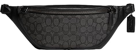 Coach Herren League Gürteltasche aus charakteristischem Jacquard, charcoal/schwarz, Einheitsgröße, Gürteltasche Liga Signature Jacquard