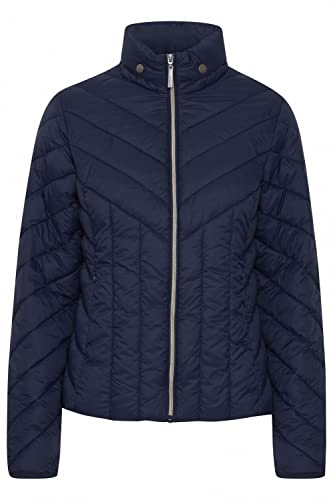 fransa FRPADMA Damen Steppjacke Übergangsjacke Jacke mit Stehkragen tailliert geschnitten mit Reißverschluss, Größe:XL, Farbe:Navy Blazer (193923)