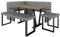 Eckbank Akiko Metal mit Tisch und Bänken - Eckbankgruppe für Ihrem Esszimmer, Küche modern, Sitzecke, Essecke. Perfekt für Küche, Büro und Rezeption. Solide Verarbeitung (Soft 29, 196x142 Links)