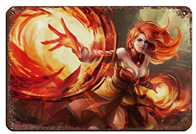 DOTA 2 Game 5 Blechschild Vintage Metall Pub Club Cafe Bar Home Wandkunst Dekoration Poster Retro 20 x 30 cm