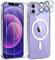 YisrLery Magnétique Coque pour iPhone avec 2 Verres Trempés et 2 Caméra Protecteur, Compatible MagSafe Dos Anti Rayures Coque Antichoc TPU Bumper (Transparent, iPhone 12)