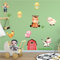 Sunnywall Bauernhof Tiere farm Wandsticker - Wandtattoo Kinderzimmer Baby Wandaufkleber - A4 Sets