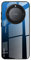 Dedux Custodia Cover per Honor Magic 5 Lite 5G (Magic5 Lite) / X9a, Custodia in Vetro Temperato a Colori Sfumati + Protettivo TPU Case Cover (Blu/Nero)